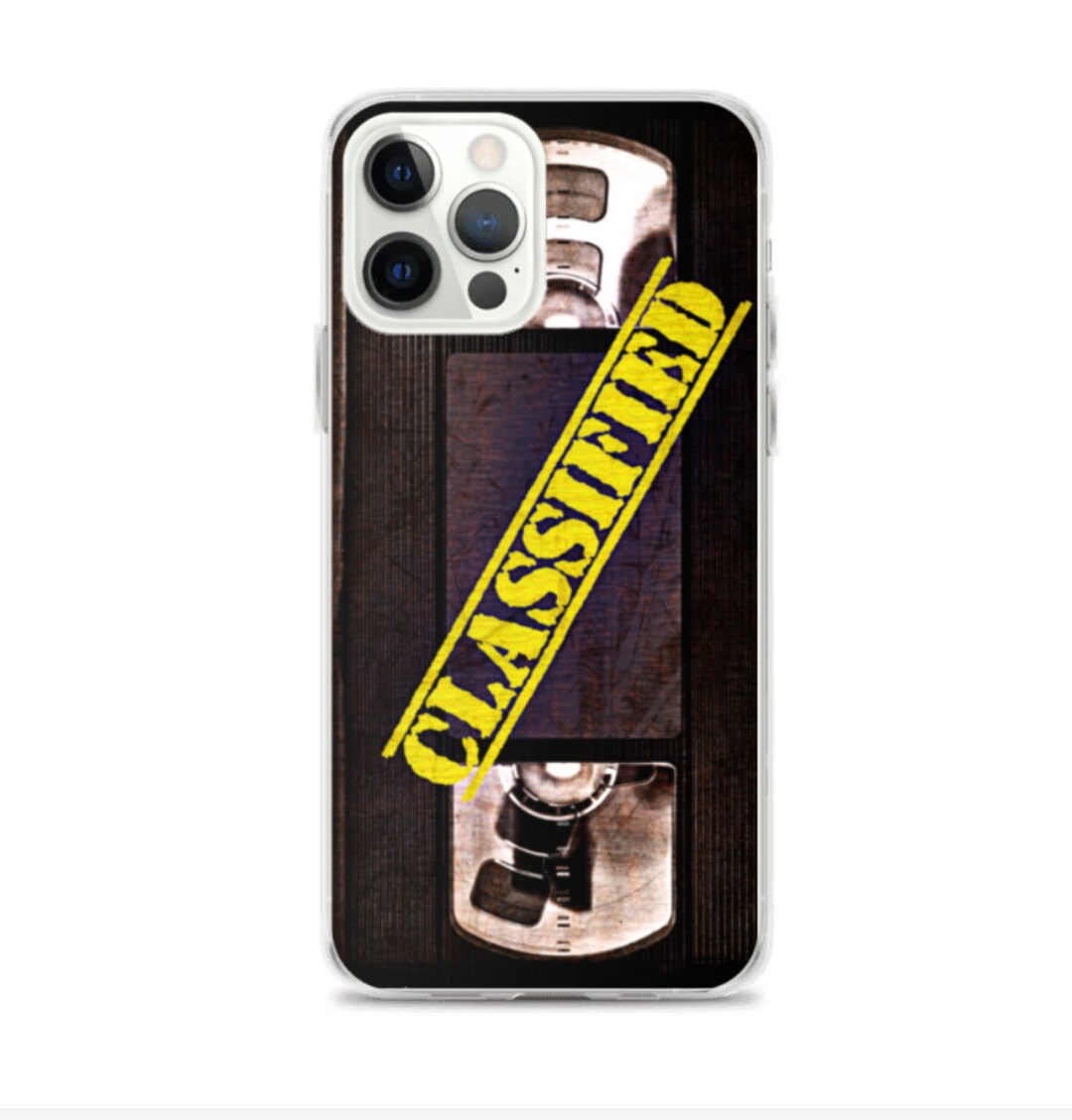 Classified Tape Phone Case, Retro VHS 80s Aesthetic Cover iPhone 15 Pro Max  Galaxy Plus