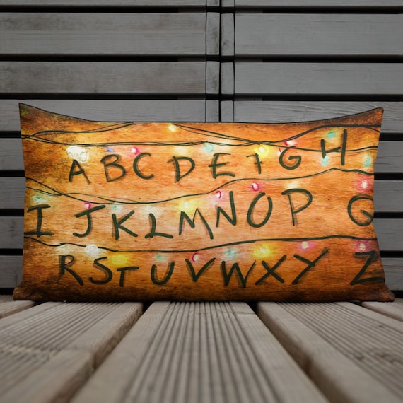 Stranger Lights Lumbar Rectangular Pillow, FTG Home Things, Decorative Fan Cushion, Netflix, Cool Unique Decor Sofa Couch Bedroom