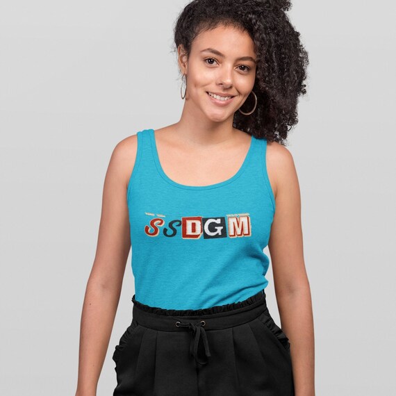 SSDGM Ladies Tank Top, Stay Sexy and Don't Get Murdered, My Favorite Murder tanktop, Plus Sizes to 2XL, Anvil Cotton Shirt for Women Muder