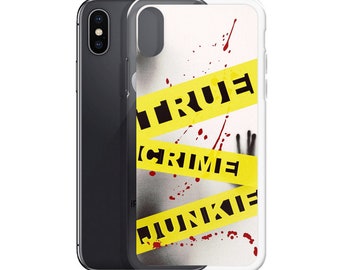 True Crime Junkie iPhone, Crime Scene Tape Phone Case, Criminal Justice, Detective Gifts