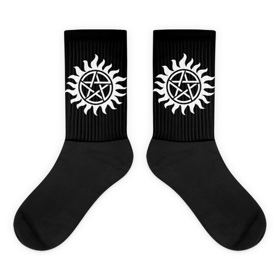 Supernatural Socks, Sam Dean Winchester Clothing, Cool Fandom Gift