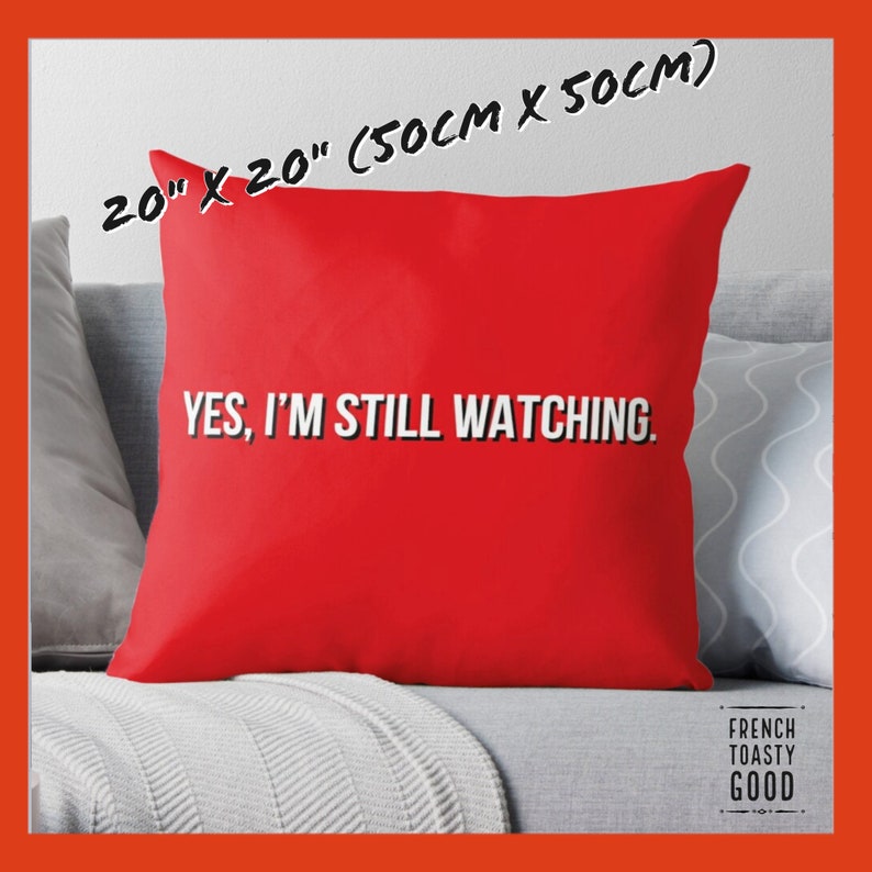 Netflix Pillow Funny Square Cushion Throw Pillows Movie TV Etsy