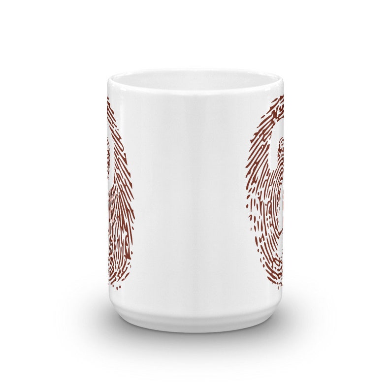 Crime Coffee Mug with Fingerprint, Forensic Detective Kitchen Decor for Crime Junkies image 4