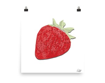 Strawberry - Enhanced Matte Archival Poster (10x10, 12x12, 16x16, 18x18)