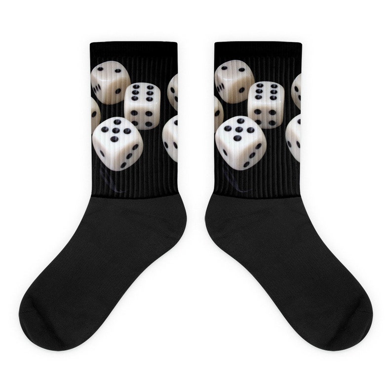 Dice Socks, Craps, Casino, Gambling Fan Gift, Unique Gaming Gift Idea image 1