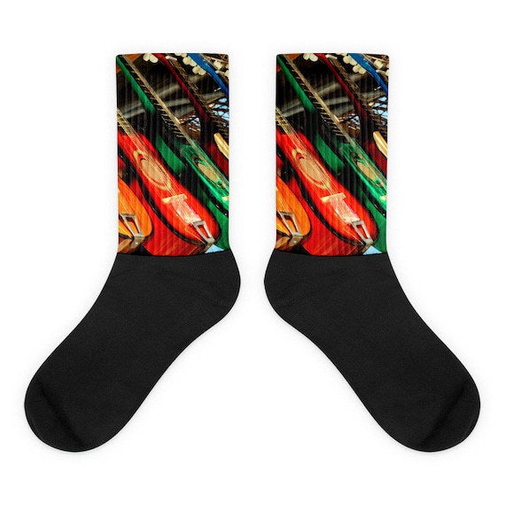 Guitar Socks, Colorful Socks for Musicians, Guitarist Gifts, Weird Music Socks for Band Friends