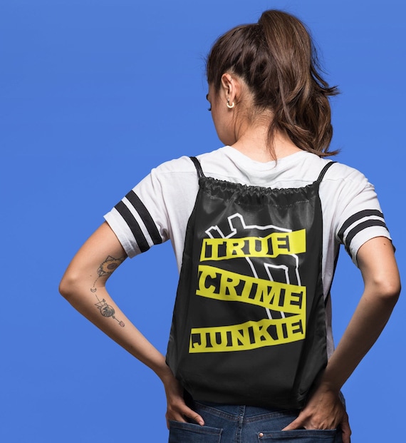 Crime Scene Tape Bag, Crime Junkie and Detective Fans, My Favorite Murderino Backpack, Cute Totebag Gifts