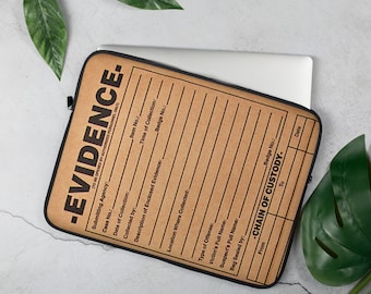 Evidence Bag Laptop Sleeve, True Crime Scene Detective Case, Murderinos, Crime Junkies, Unique Accessories