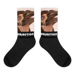 Objection Socks, Funny Lawyer Gifts, Criminal Justice Novelty Socks, Law School Graduation