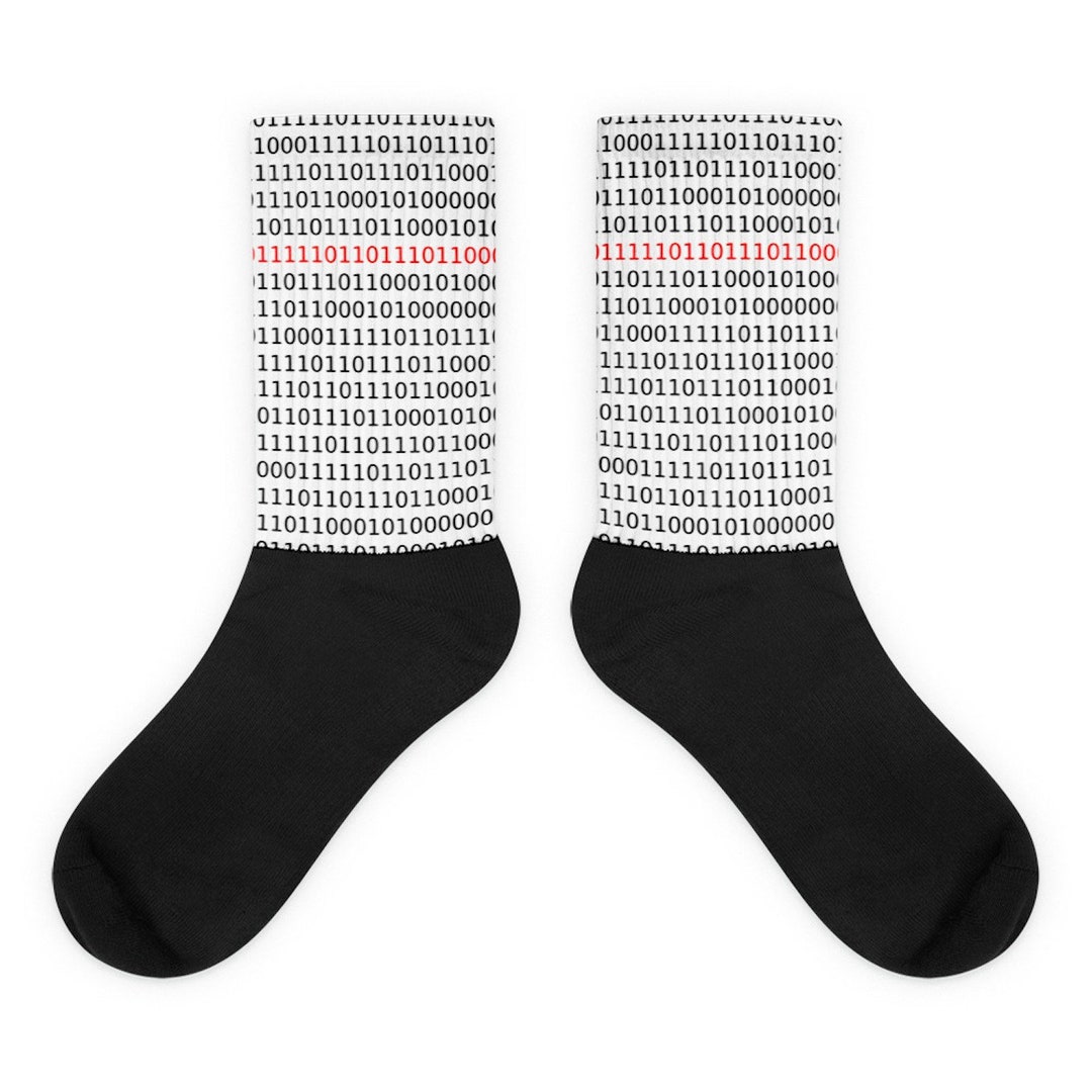 Binary Code Socks Weird Gifts for Computer Geek Programmers Etsy