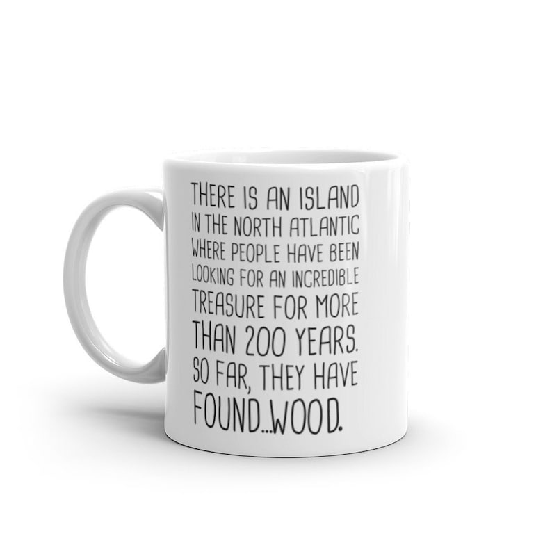 Oak Island Mystery Coffee Mug, Money Pit Treasure Hunt, Oak Island Curse Show Fan Gift image 1