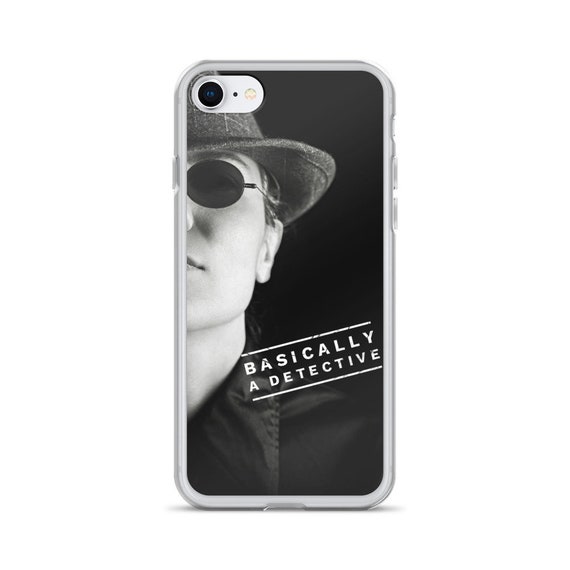Basically a Detective iPhone Case, Cool Film Noir Crime Aesthetic, Covers for X XR XS Max, True Crime Podcast Lovers