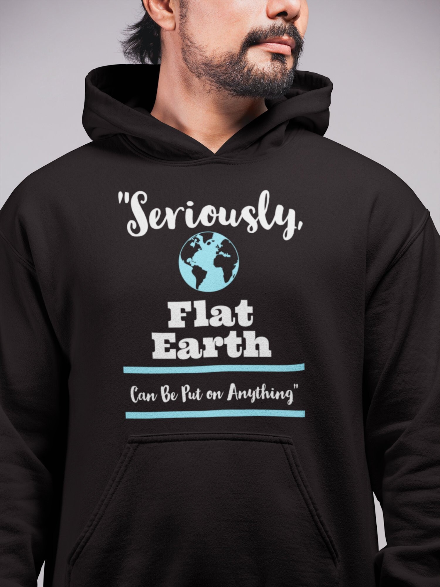 Flat Earth Hoodie Flat Earther Hooded Sweatshirt Quality Etsy