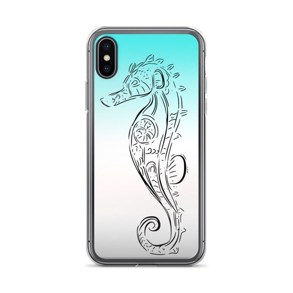 Seahorse Phone Case, Ocean Nautical Beach, iPhone or Samsung, Eco Cell Phone Case
