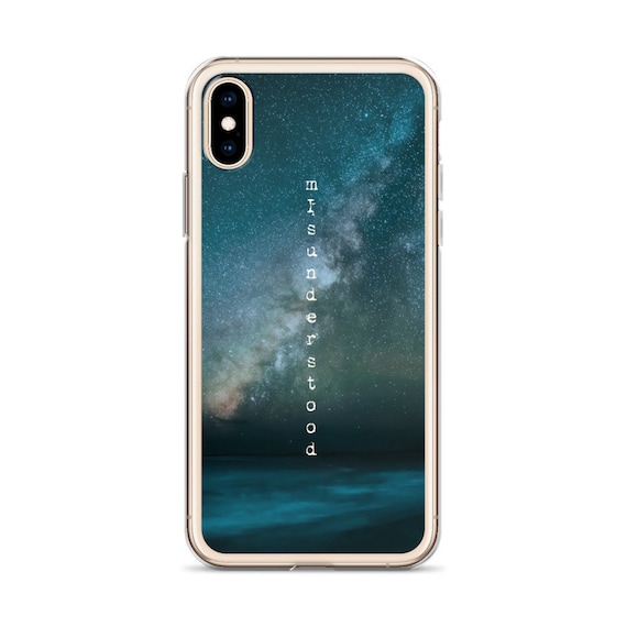 Misunderstood iPhone Case, Text Quote XR XS Max Cover, Goth Vibe, Moody Dark Sky with Stars, Unique Graphic Design from Frenchtoastygood