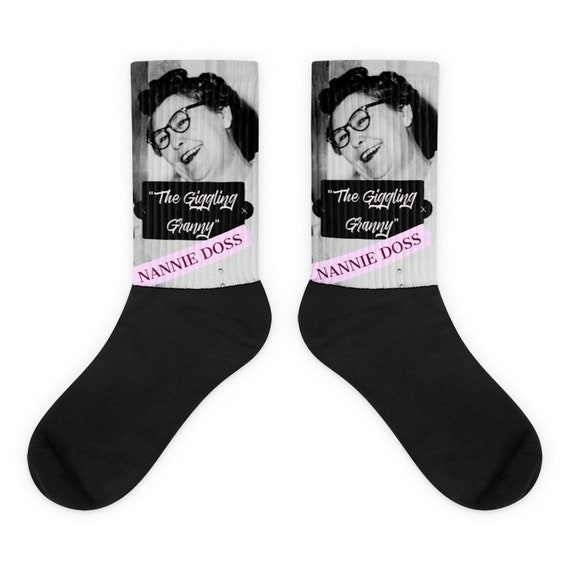 Serial Killer Socks, Nanny Doss The Giggling Granny, True Crime Horror Novelty Gift