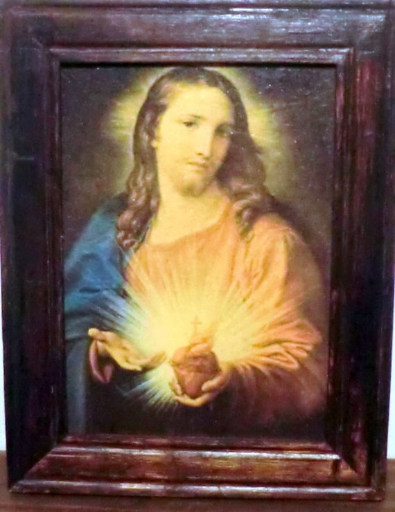Image of the Sacred Heart of Jesus Pompeo Batoni 1767 Etsy