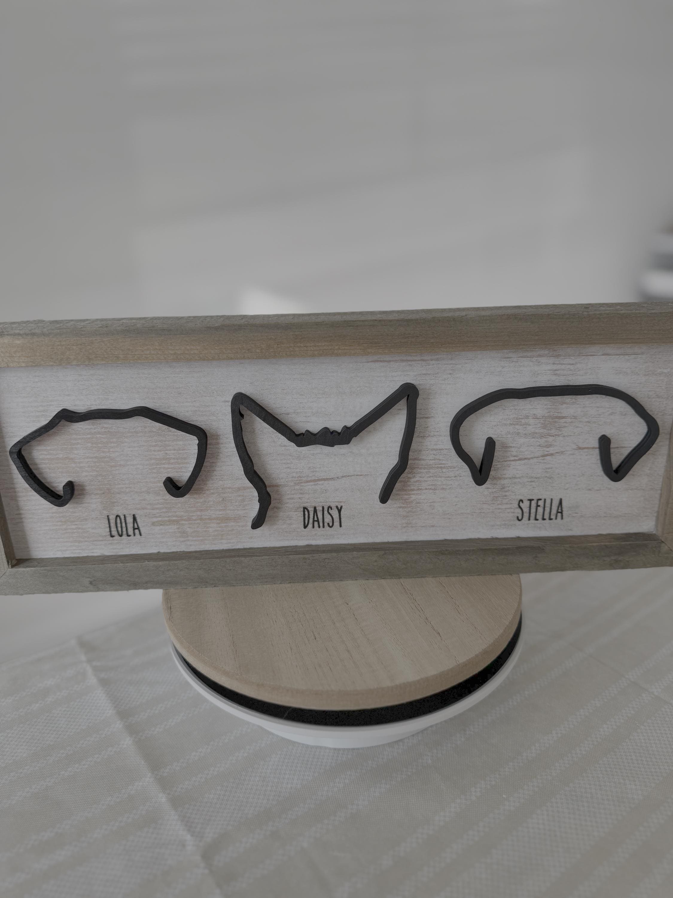 Custom Dog Ear Outline Art