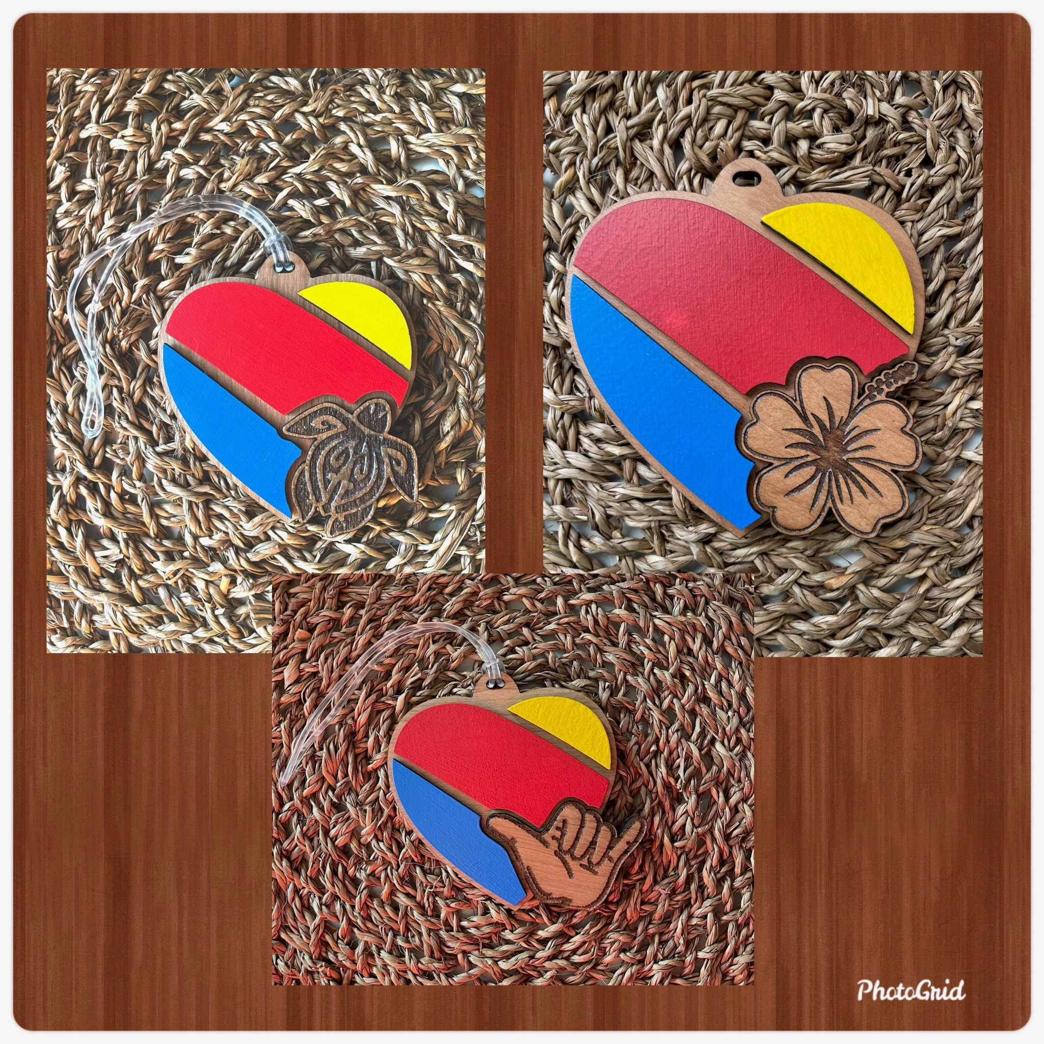 Engraved Hawaiian Themed Airline Inspired Luggage or Bag Tag
