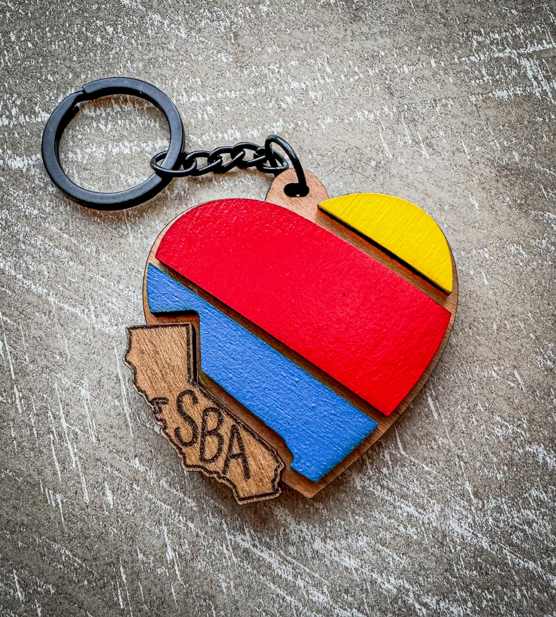 State themed airline inspired keychain for travel lovers