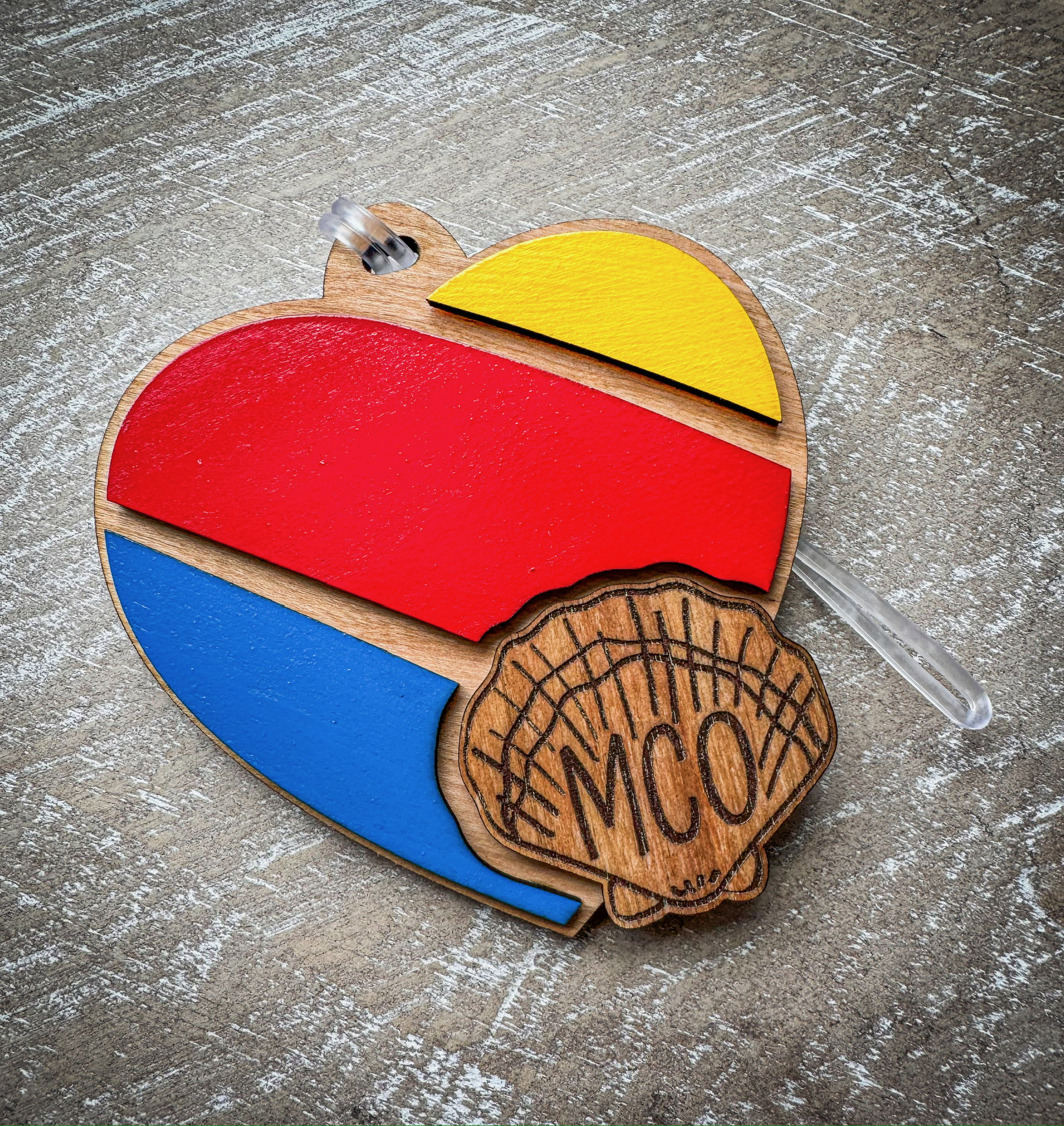 State themed airline inspired engraved luggage tag for travel