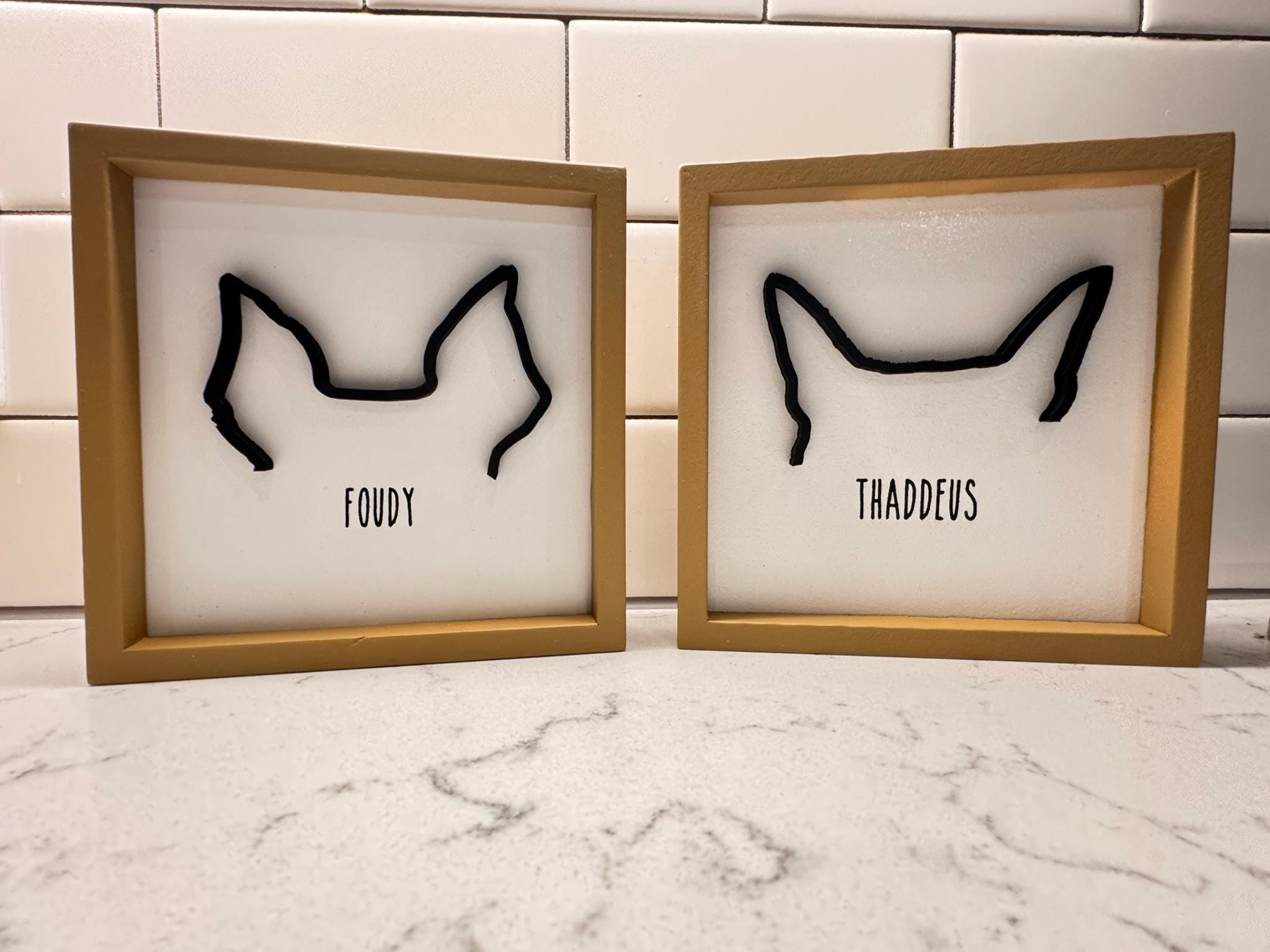 Custom Dog Ear Outline Art