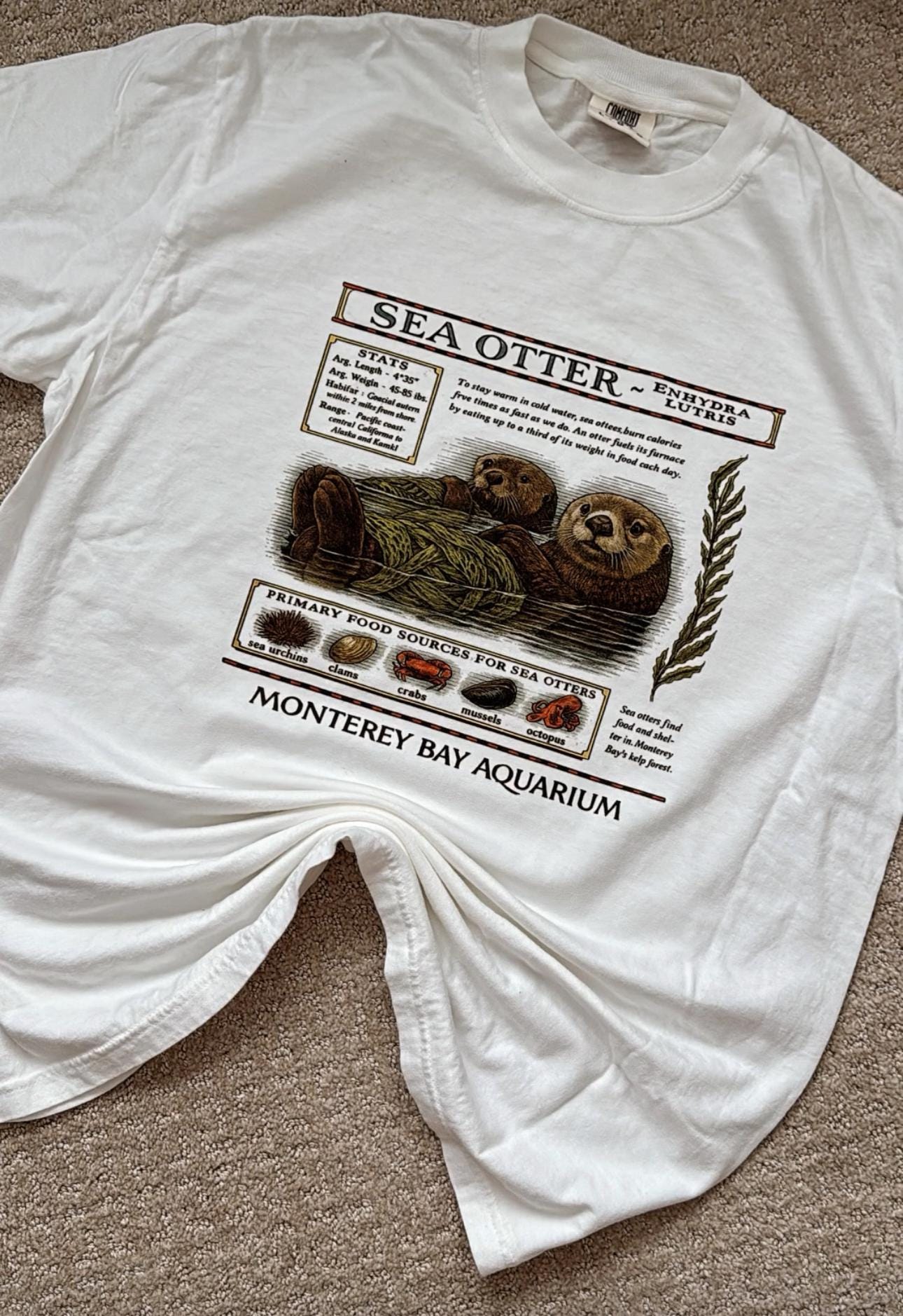 Vintage Style Sea Otter Tee