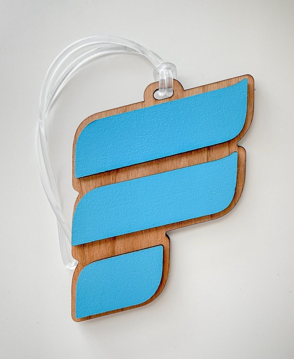 Luggage Tag Airline Inspired - Aviation themed wooden engraved tag perfect for luggage, backpack, or