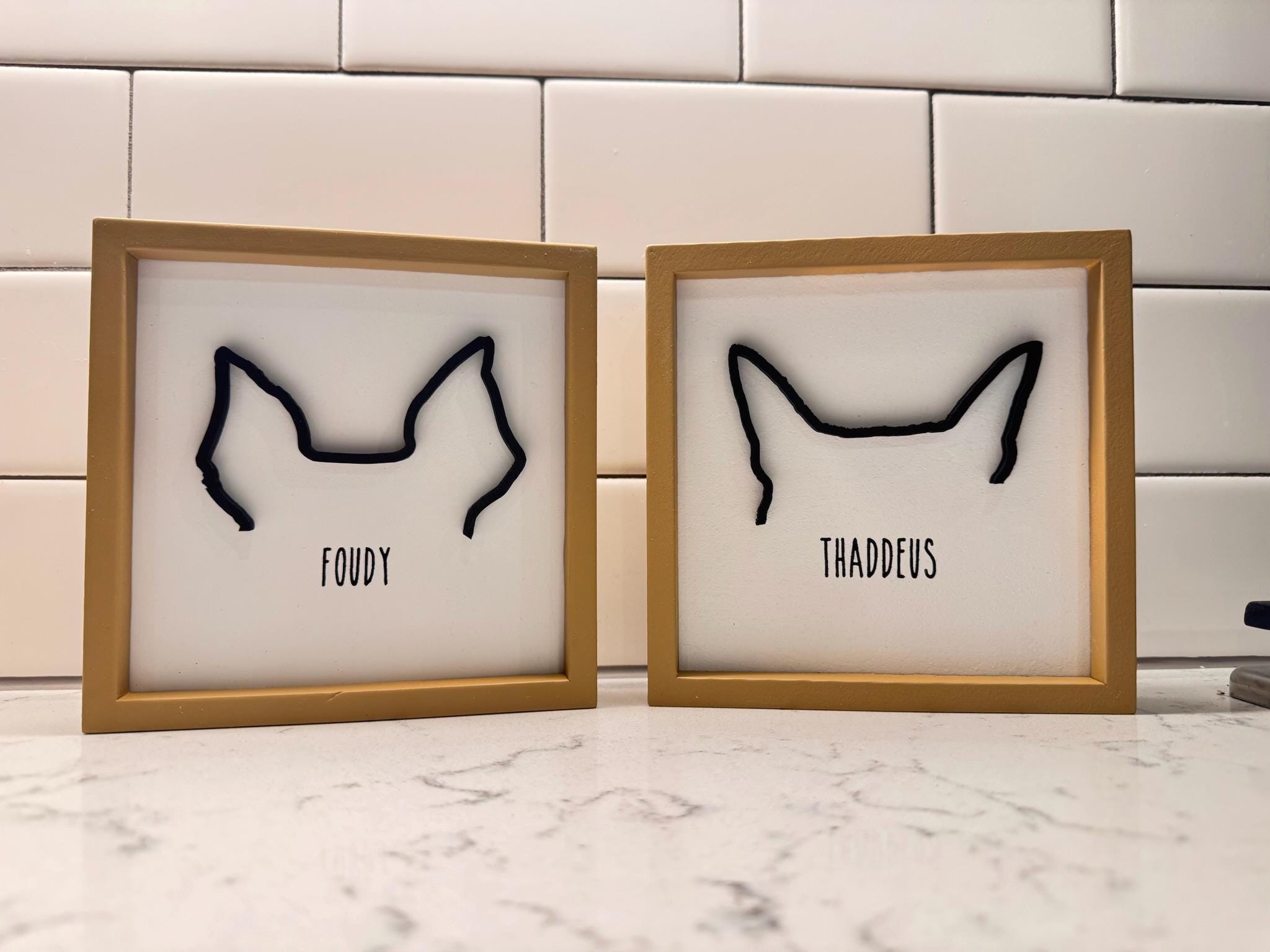 Custom Dog Ear Outline Art