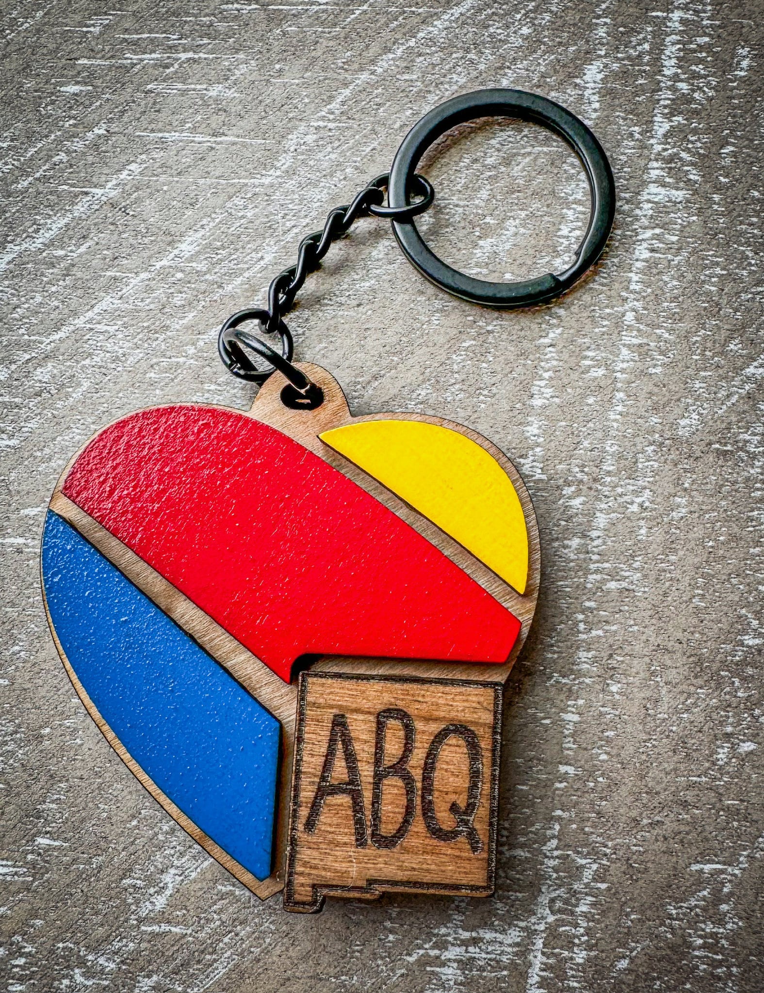 State themed airline inspired keychain for travel lovers