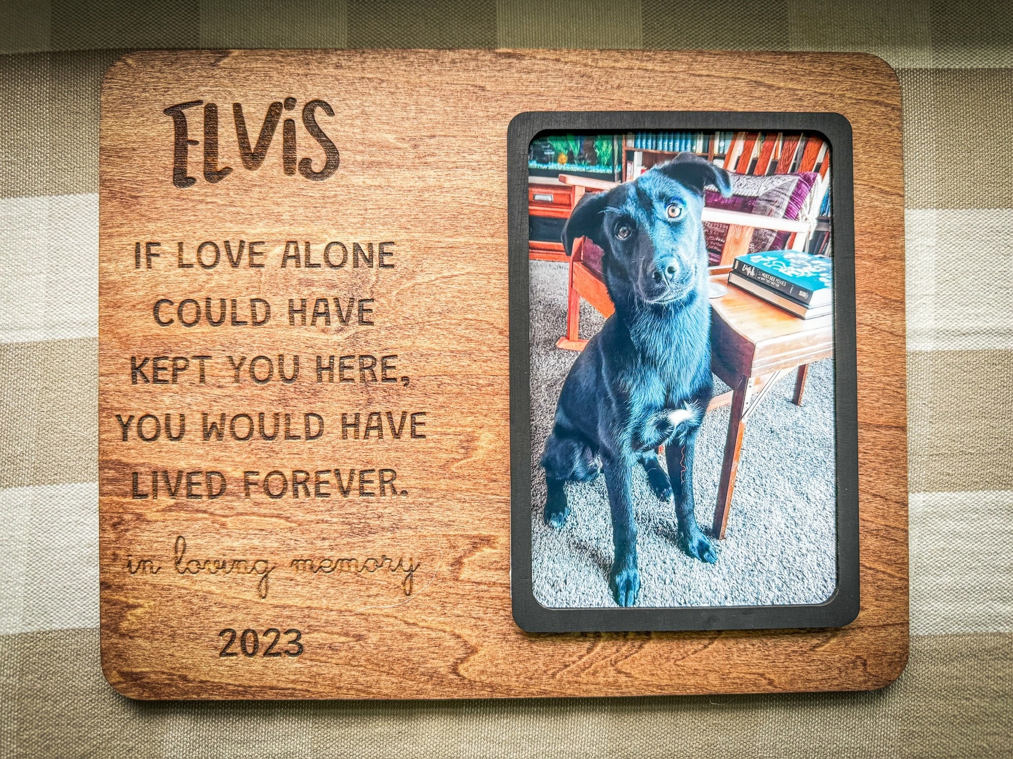 Personalized Wood Pet Memorial Plaque with Photo