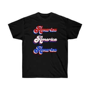 America, Patriotic, Fourth of July, Unisex Cotton Tee, T-Shirt