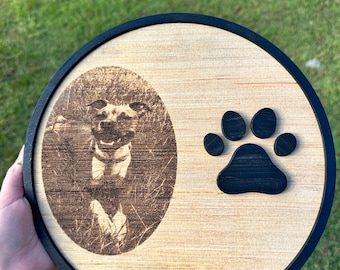 Custom Engraved Pet Portrait, Custom Pet Sign, Farmhouse Pet Sign, 3D Pet Sign, Pet Memorial, Dog Mom Gift, Cat Mom Gift