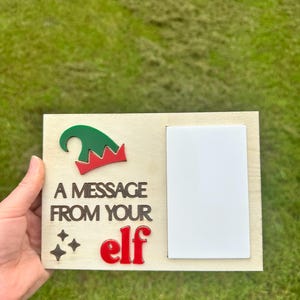 Elf Message Board, Christmas Decor, Elf, Message Your Elf Dry Erase Board, Elf Kit Idea, Dry Erase Reudable, Christmas Message Board
