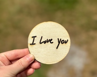 Custom Handwriting Magnet, Personalized Magnet, Memorialization, Child’s Writing, Laser Engraved Magnet, Writing or Drawing