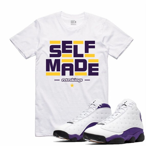 jordan 13 lakers shirt