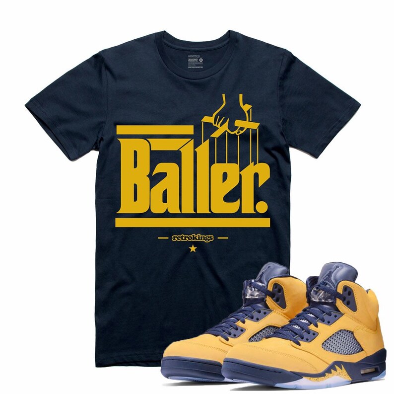jordan 5 michigan shirts