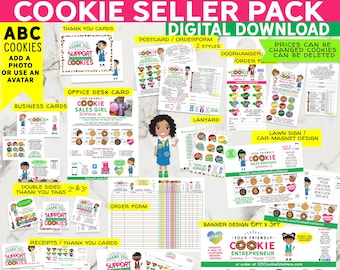 2024 Girl Scout Cookie Seller MEGA Pack, Digital Download, ABC Cookies (for One Family ONLY) 2 Downloads, Unlimited Personal Printing