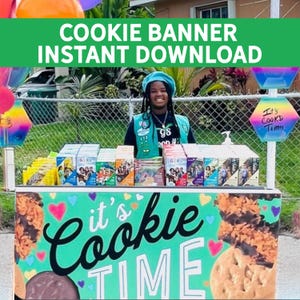 Girl Scout Cookies Sold Here Banner 6ft x 2ft & 2x6 Digital Download Get Attention in a Big way. LBB Cookies For Personal Use.