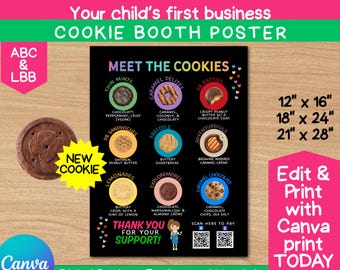 Scout Cookie Booth Poster: Customizable Canva Template (Digital Download)