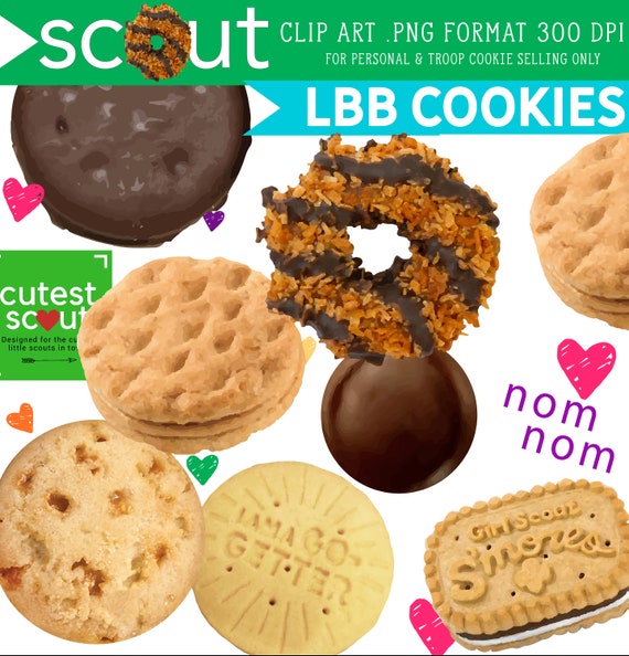 Girl Scout Cookie Clip Art 2020 Lbb Clip Art For Cookie Booth Etsy