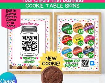 Scout Cookie Booth Signs: Payment & Donation QR Codes (Digital Download)