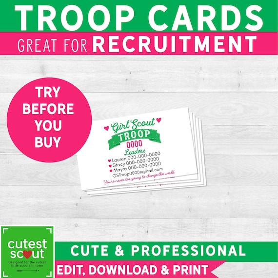 Printable Girl Scout Cards