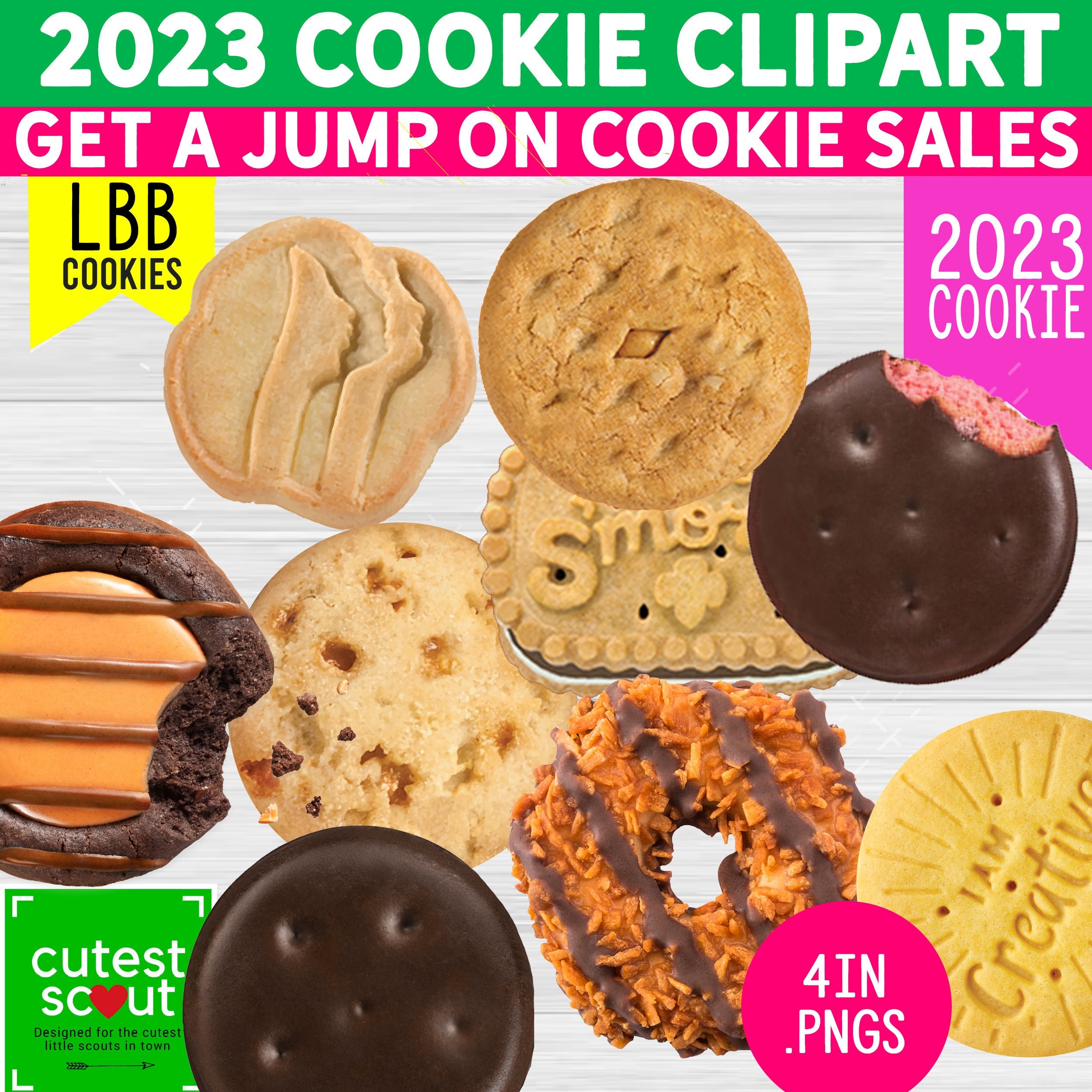 2023 Girl Scout Cookie Clip ART LBB Including NEW Cookie Etsy