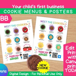 Scout Cookie Sign Printable: Add QR Code & Contact Info (Digital Download)