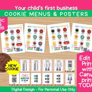 Scout Cookie Sign: Custom QR Code Menu & Poster (Digital Download) Abc and Lbb