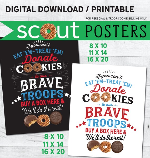 Girl Scout Cookie ABC Donate to the Troops Printable