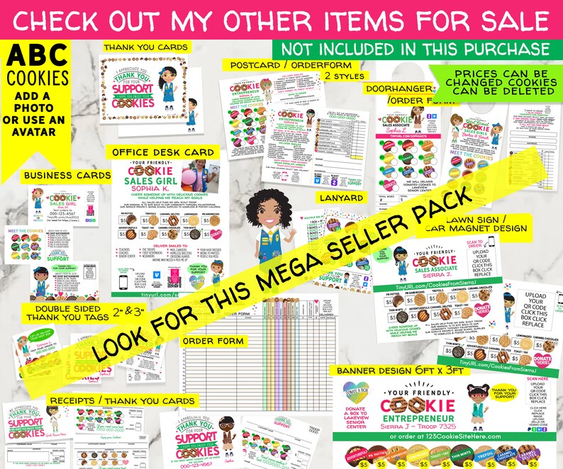 Girl Scout Cookie Door Hangers LBB Printable New Cookie Menu. Leave these everywhere you go. 2 Downloads Unlimited Personal Printing image 5