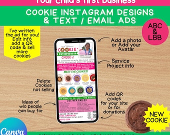 Scout Cookie Instagram Ad, Email Flyer, Canva Template (Digital Download)