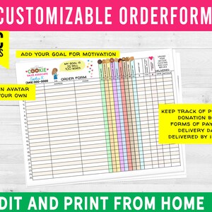 Girl Scout ABC-bestelformulieren voor koekjes. Personaliseer met avatars, neem bestellingen op en print vandaag nog. Persoonlijk gebruik (downloads van gezinspakket 4) Indelen